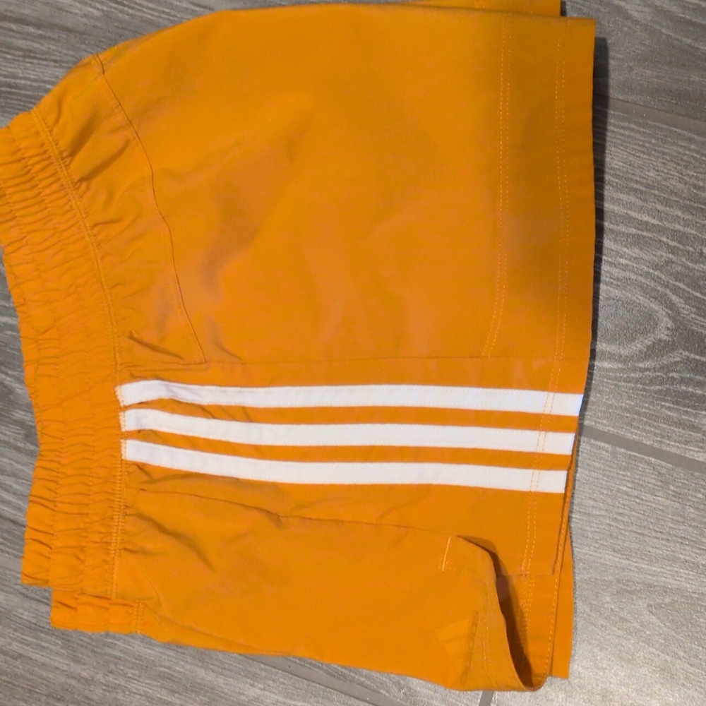 Made In Jordan Orange 🧡 Gold Athletic Shorts ADIDAS LIKE NEW!